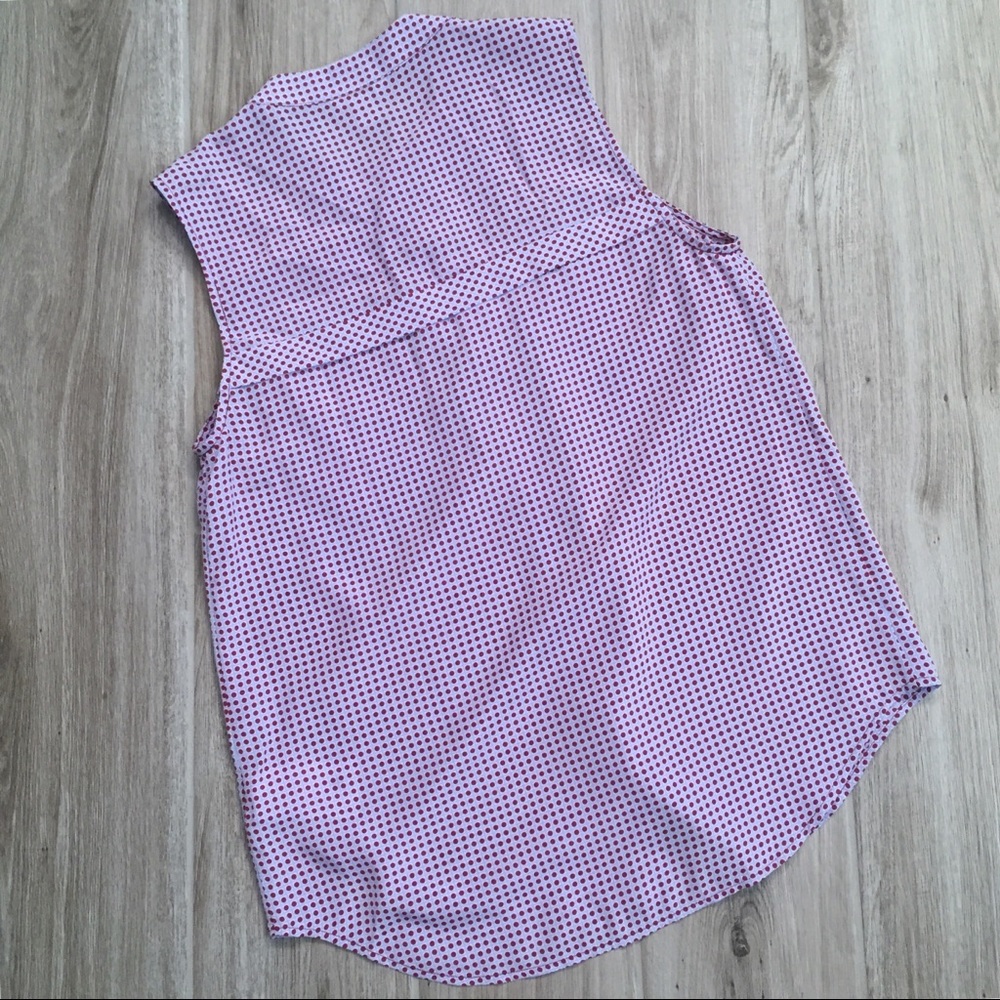 Fossil Dot Pattern Blouse Size 2 - image 2